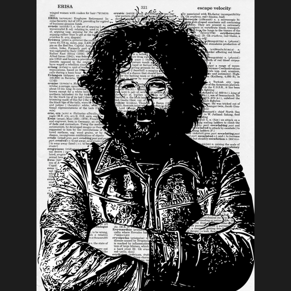 Jerry Garcia Grateful Dead Music Dictionary Print - Picture 4 of 4